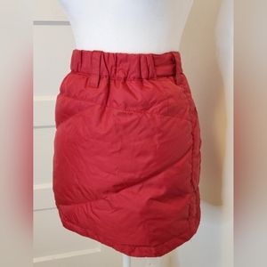 SKHOOP Red Mini Down Feather Skirt, Size XL